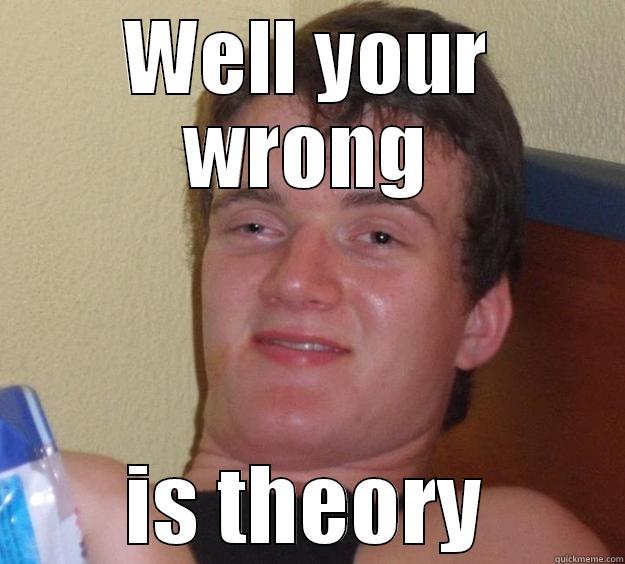 WELL YOUR WRONG IS THEORY 10 Guy