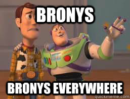 Bronys bronys everywhere - Bronys bronys everywhere  Borderlands 2 Buzz meme