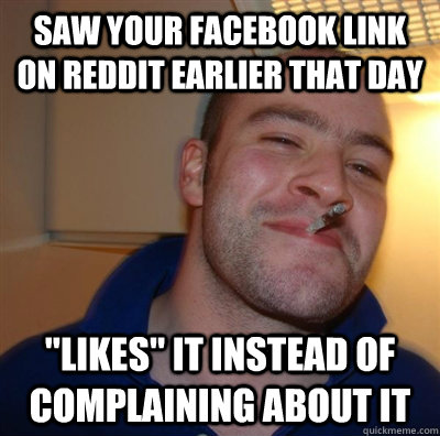 saw your facebook link on reddit earlier that day 