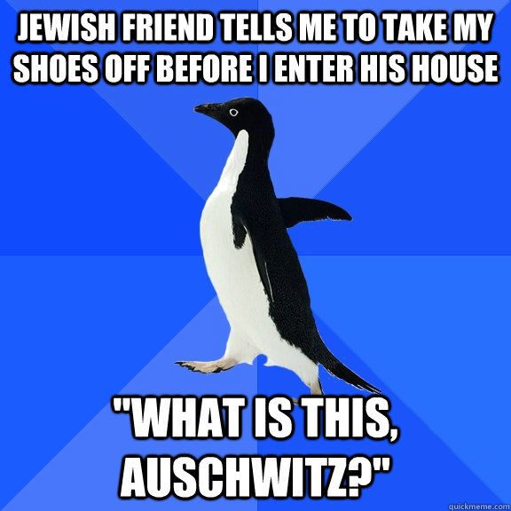 Jewish friend tells me to take my shoes off before I enter his house 