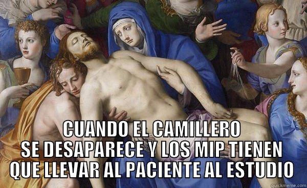  CUANDO EL CAMILLERO SE DESAPARECE Y LOS MIP TIENEN QUE LLEVAR AL PACIENTE AL ESTUDIO Misc