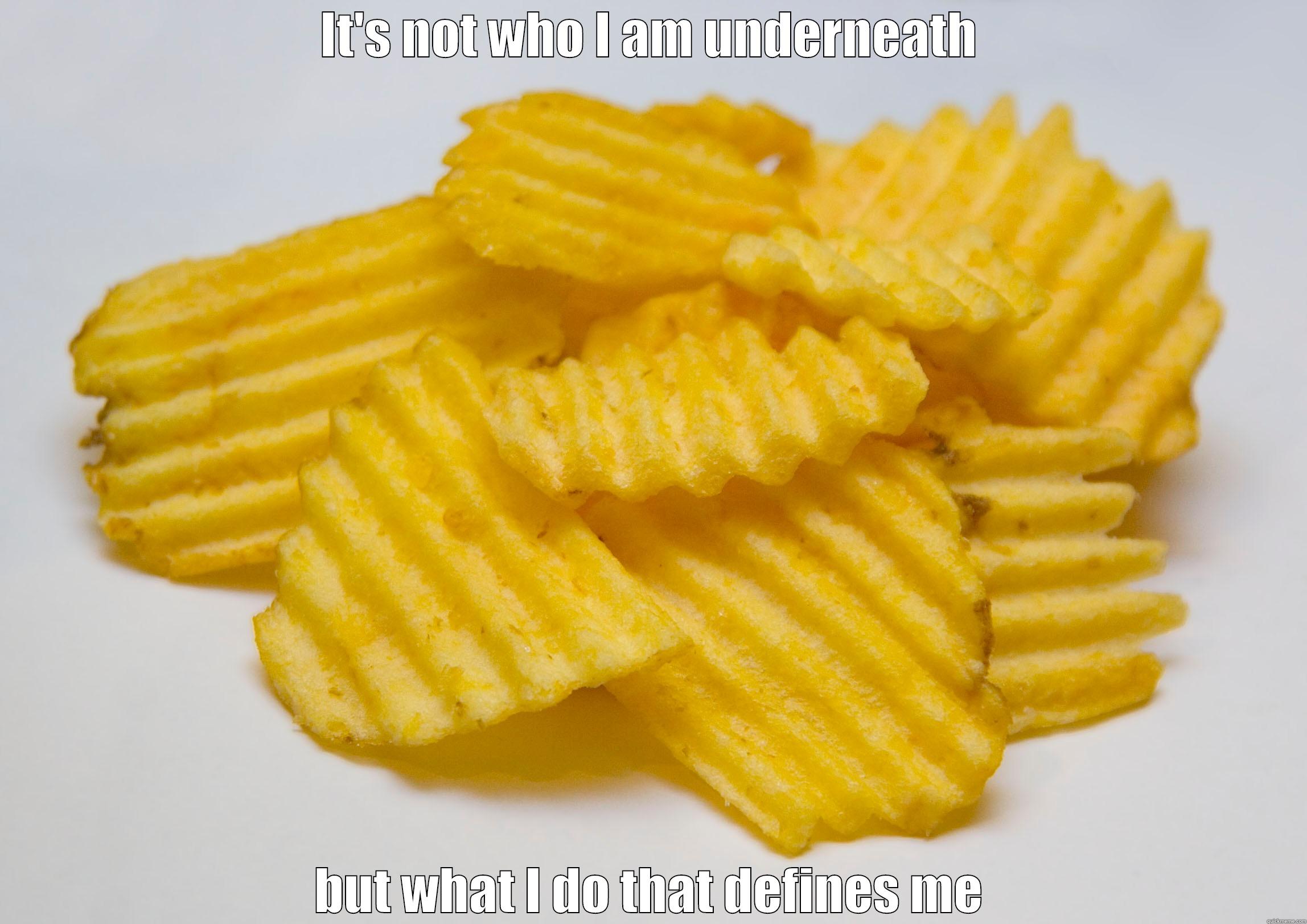 IT'S NOT WHO I AM UNDERNEATH BUT WHAT I DO THAT DEFINES ME Misc