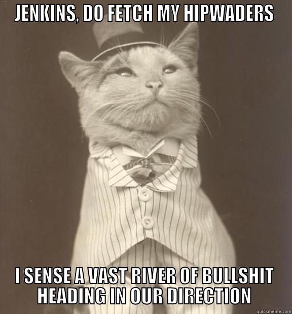 JENKINS, DO FETCH MY HIPWADERS I SENSE A VAST RIVER OF BULLSHIT HEADING IN OUR DIRECTION Misc