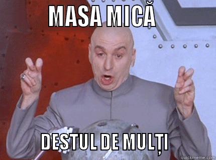          MASA MICĂ                     DESTUL DE MULȚI           Misc