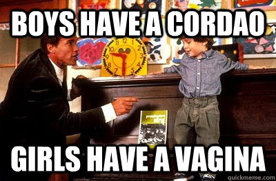 boys have a cordao girls have a vagina  kindergarten cop capoeira meme