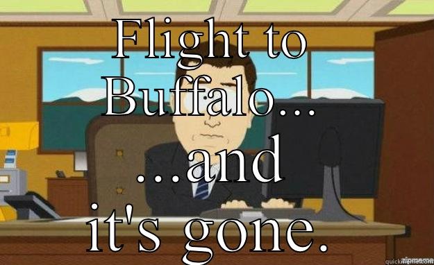 Buffalo snow day  - FLIGHT TO BUFFALO... ...AND IT'S GONE. aaaand its gone
