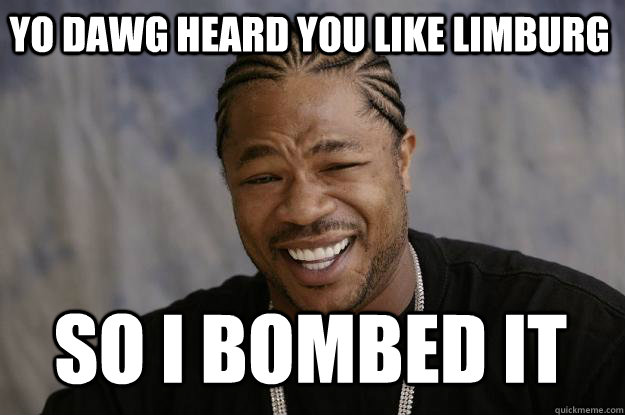 YO DAWG Heard you like limburg so i bombed it - YO DAWG Heard you like limburg so i bombed it  Xzibit meme