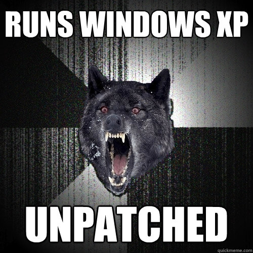 runs windows xp unpatched  Insanity Wolf