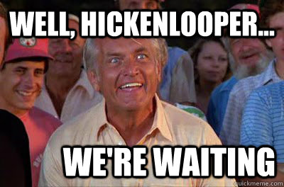 Well, hickenlooper... We're Waiting  Well were waiting