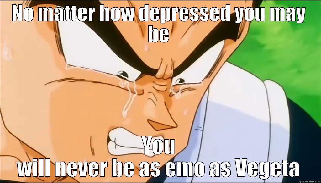 NO MATTER HOW DEPRESSED YOU MAY BE YOU WILL NEVER BE AS EMO AS VEGETA Misc