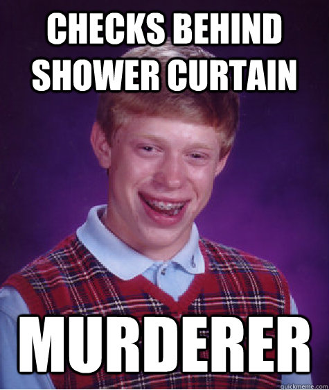 Checks Behind Shower Curtain Murderer  BLB car