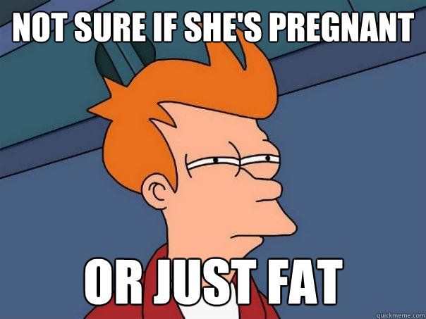Not sure if she's pregnant Or just fat  Futurama Fry