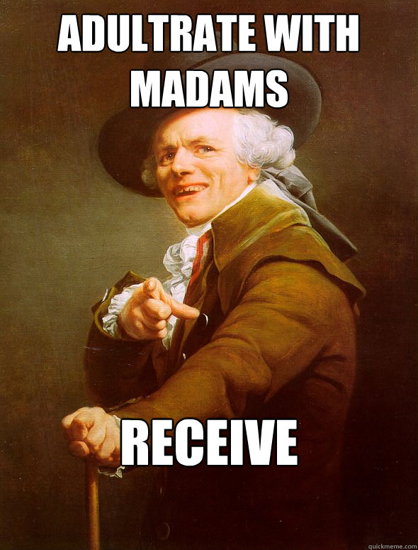 Adultrate with madams Receive Currency Caption 3 goes here  Joseph Ducreux