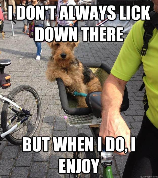 I don't always lick down there  But When I do, I enjoy  