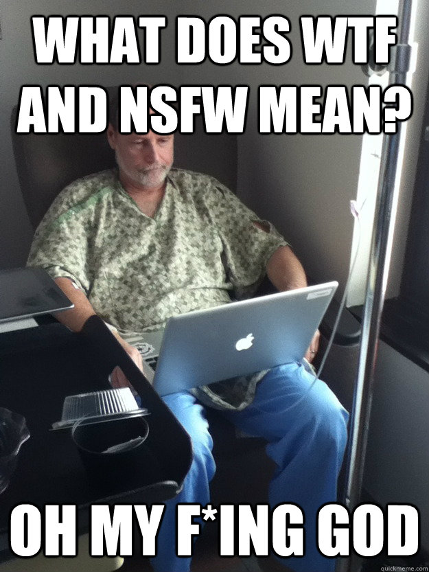 What does WTF and NSFW mean? Oh my f*ing God  