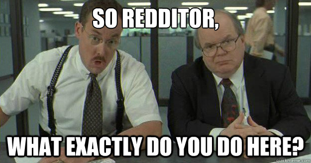 So redditor, What exactly do you do here? - So redditor, What exactly do you do here?  Office Space Bobs