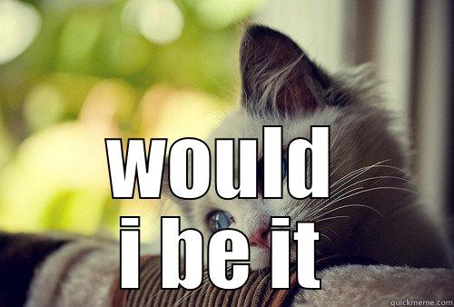  WOULD I BE IT First World Problems Cat