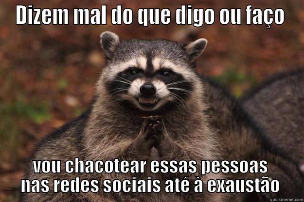 Markl is a cool guy - DIZEM MAL DO QUE DIGO OU FAÇO VOU CHACOTEAR ESSAS PESSOAS NAS REDES SOCIAIS ATÉ À EXAUSTÃO Evil Plotting Raccoon