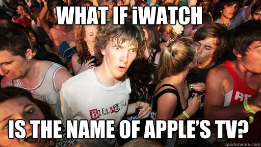 WHAT IF iWATCH IS THE NAME OF APPLE’S TV?  Sudden Clarity Clarence