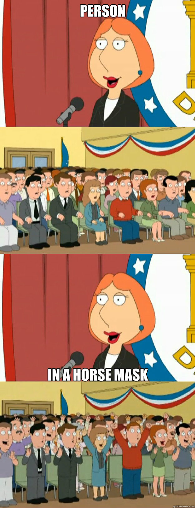 person In a horse mask  Lois Griffin