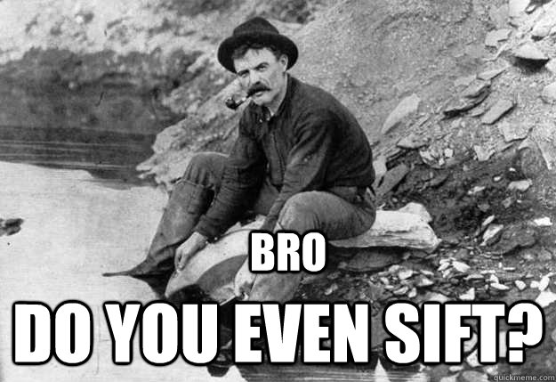  DO YOU EVEN SIFT? BRO  Do you even sift