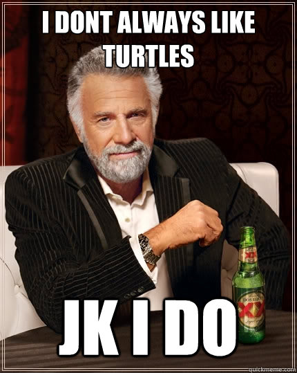 i dont always like turtles jk i do  The Most Interesting Man In The World