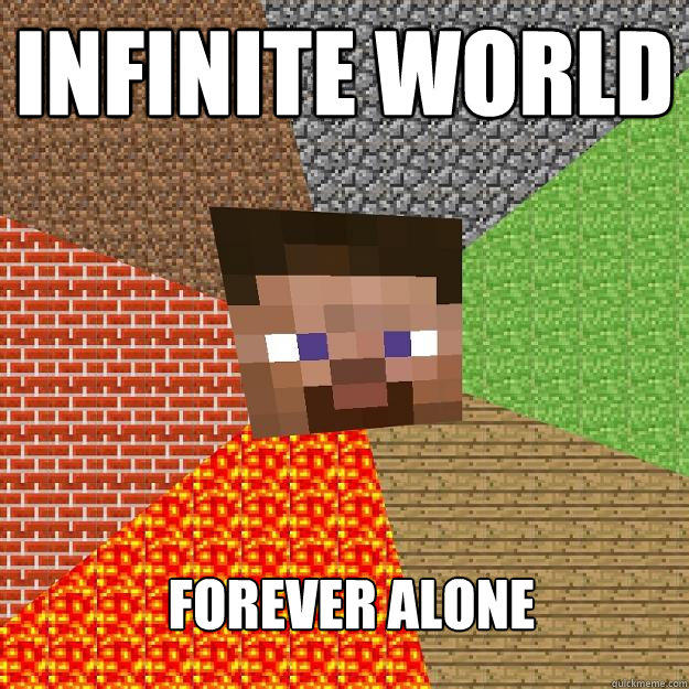 Infinite World Forever Alone  Minecraft