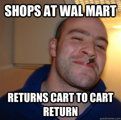 shops at wal mart returns cart to cart return   GGG plays SC