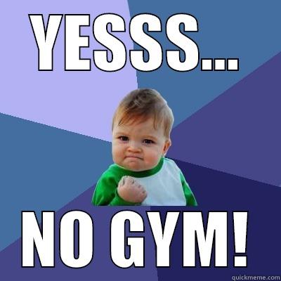 YESSS... NO GYM! Success Kid