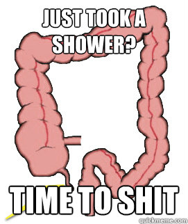 Just took a shower? Time to shit  