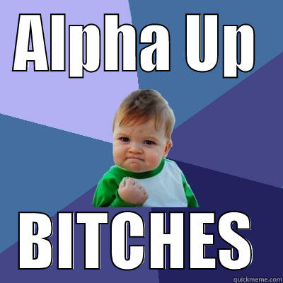 ALPHA UP BITCHES Success Kid
