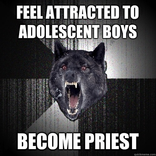 Feel attracted to adolescent boys Become priest  Insanity Wolf