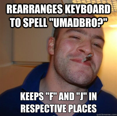 rearranges keyboard to spell 