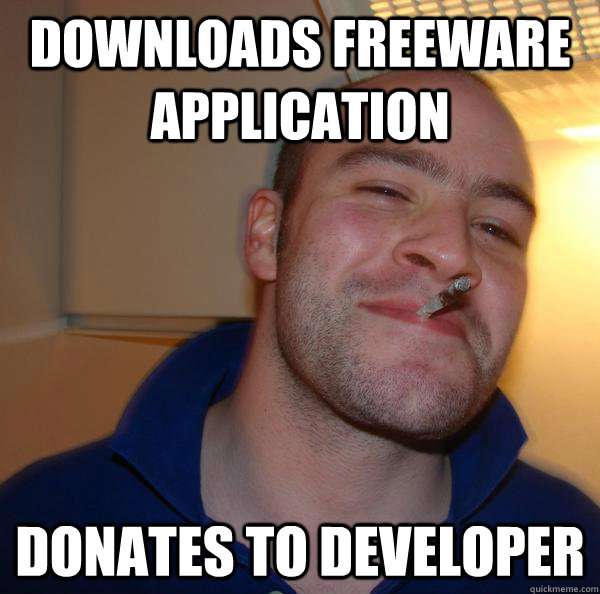 Downloads freeware application donates to developer - Downloads freeware application donates to developer  Misc