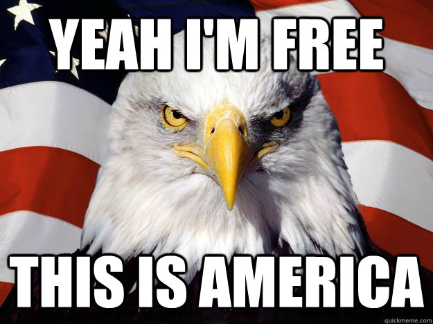 Yeah I'm free  This is America - Yeah I'm free  This is America  Freedom Eagle