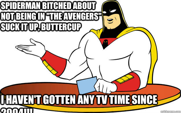 spiderman bitched about not being in 