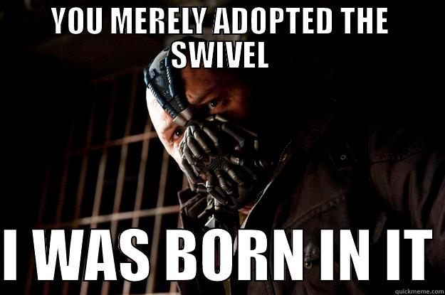 YOU MERELY ADOPTED THE SWIVEL  I WAS BORN IN IT Angry Bane