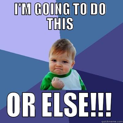 I'M GOING TO DO THIS OR ELSE!!! Success Kid