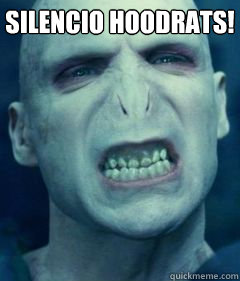 SILENCIO HOODRATS!  - SILENCIO HOODRATS!   Voldemort Meme