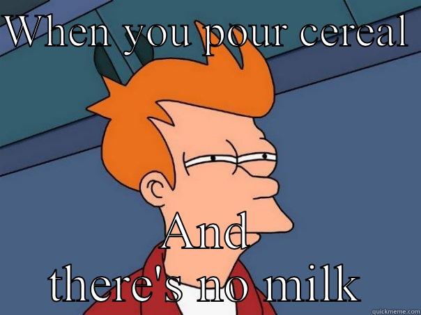 WHEN YOU POUR CEREAL  AND THERE'S NO MILK Futurama Fry