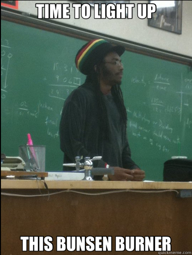 TIME TO LIGHT UP THIS BUNSEN BURNER - TIME TO LIGHT UP THIS BUNSEN BURNER  Rasta Science Teacher