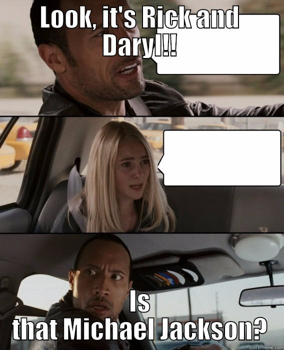IS THAT MICHAEL JACKSON?  The Rock Driving