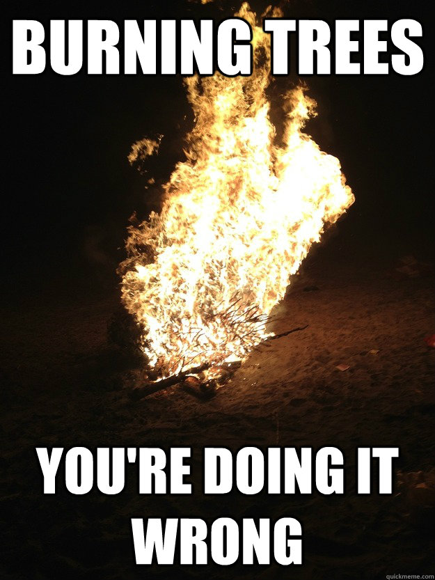 Burning trees you're doing it wrong - Burning trees you're doing it wrong  Misc