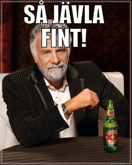 SÅ JÄVLA FINT!  The Most Interesting Man In The World