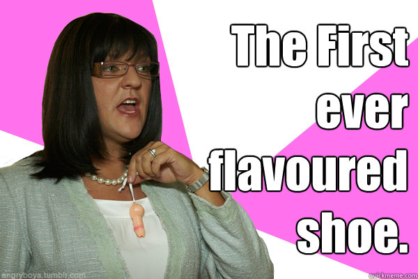 The First ever flavoured shoe.  Jen Okazaki