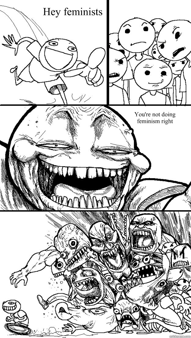 You're not doing feminism right Hey feminists  Troll Bait