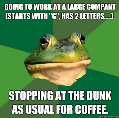 Going to work at a large company (starts with 