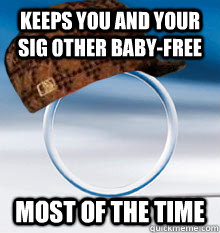 Keeps you and your sig other baby-free Most of the time  