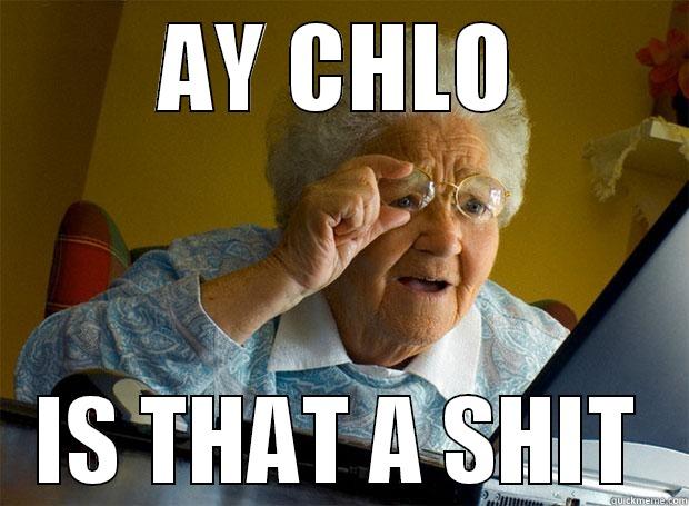 AY CHLO IS THAT A SHIT Grandma finds the Internet