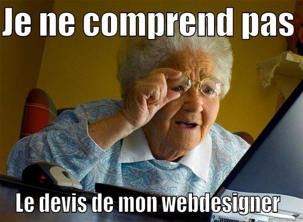 JE NE COMPREND PAS  LE DEVIS DE MON WEBDESIGNER  Grandma finds the Internet